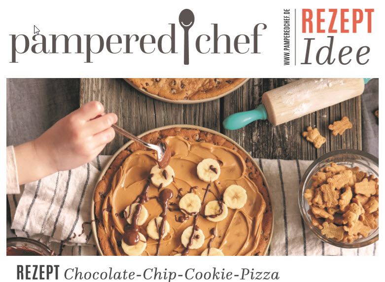 Schokoladen Pizza Cookie nach der Rezeptidee von Pampered Chef