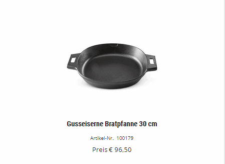 Gusseiserne Bratpfanne 30 cm von Pampered Chef