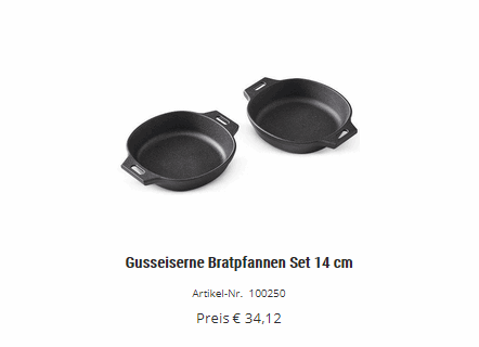 Gusseiserne kleine Bratpfannen von Pampered Chef