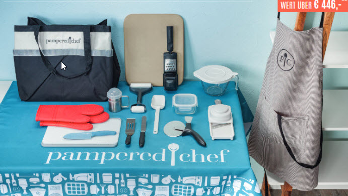 Starterkit Pampered Chef das du erhälst wenn du in mein Team kommst