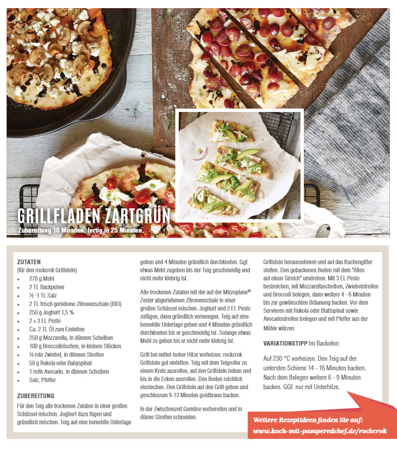 Grillfladen zubereitet auf dem rockcrok® Grillstein