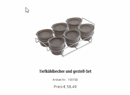 Tiefkühlbecher und Gestell Set von Pampered Chef