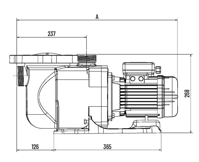 Skizze Pentair Sta-Rite SuperMax S5P1R Poolpumpe Filterpumpe