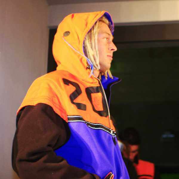 Segeltuchjacke schwarz-blau-orange Männer Segelmode maritime Bekleidung Heppenheim Bergstraße Odenwald
