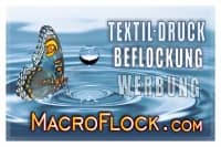 MacroFlock Textildruck Beflockung Werbung Grafik Design