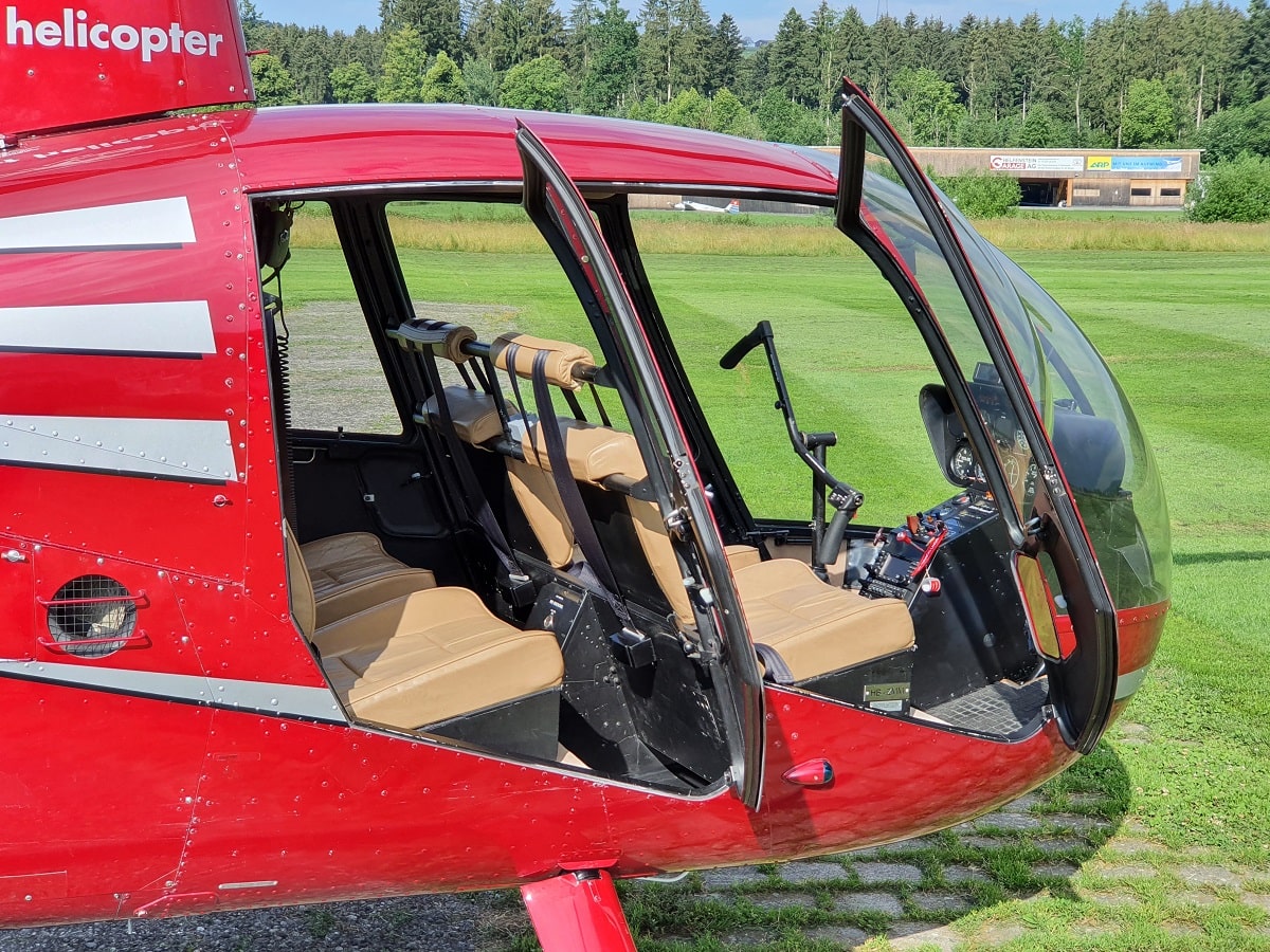 Elite Flights, Robinson R44, HB-ZMM, Cockpit View, Helikopter-Flotte Luzern-Beromünster, Grenchen