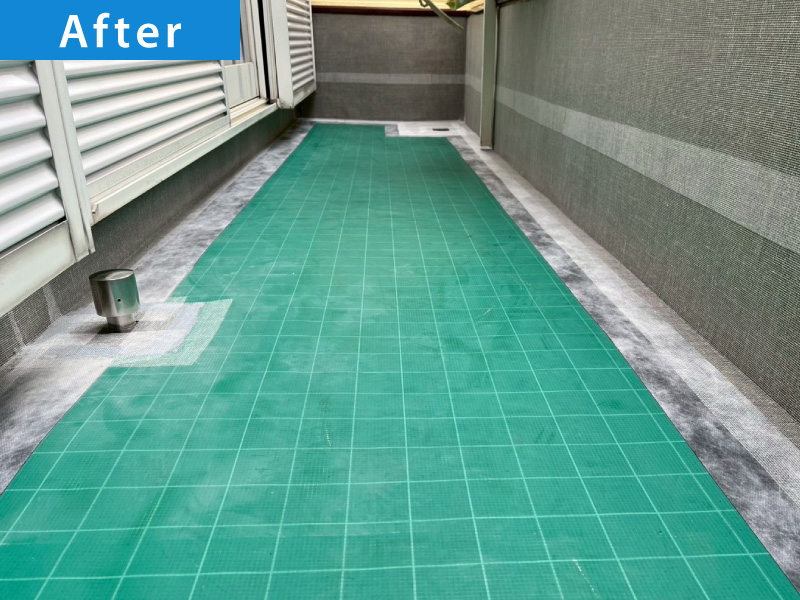 【施工事例】ベランダ防水通気緩衝シート施工アフター写真｜春日部市Ｋ様邸