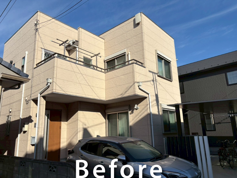 外壁塗替えリフォーム前(越谷市の一般住宅)