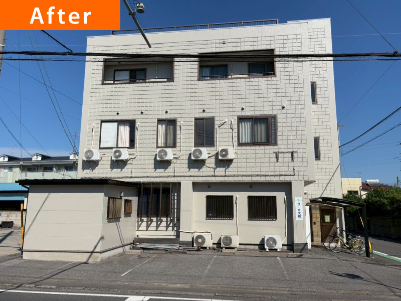 【施工事例】外壁塗装の工事後写真｜千葉県野田市の集合住宅