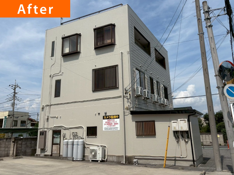 【施工事例】外壁塗装の工事後写真｜千葉県野田市の集合住宅