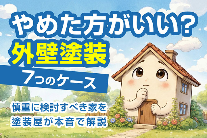 その外壁、まだ塗装しないで！塗替えを慎重に検討すべき家とは？