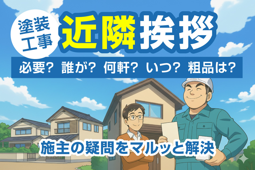 塗装工事の近隣挨拶は必要？誰が？何軒？いつ？粗品は？