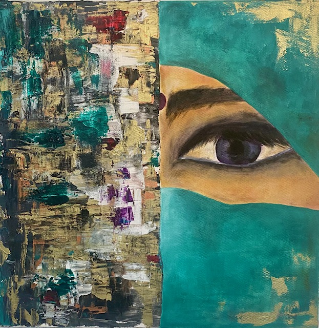 Dualità - olio su tela e acrilico - 40x40