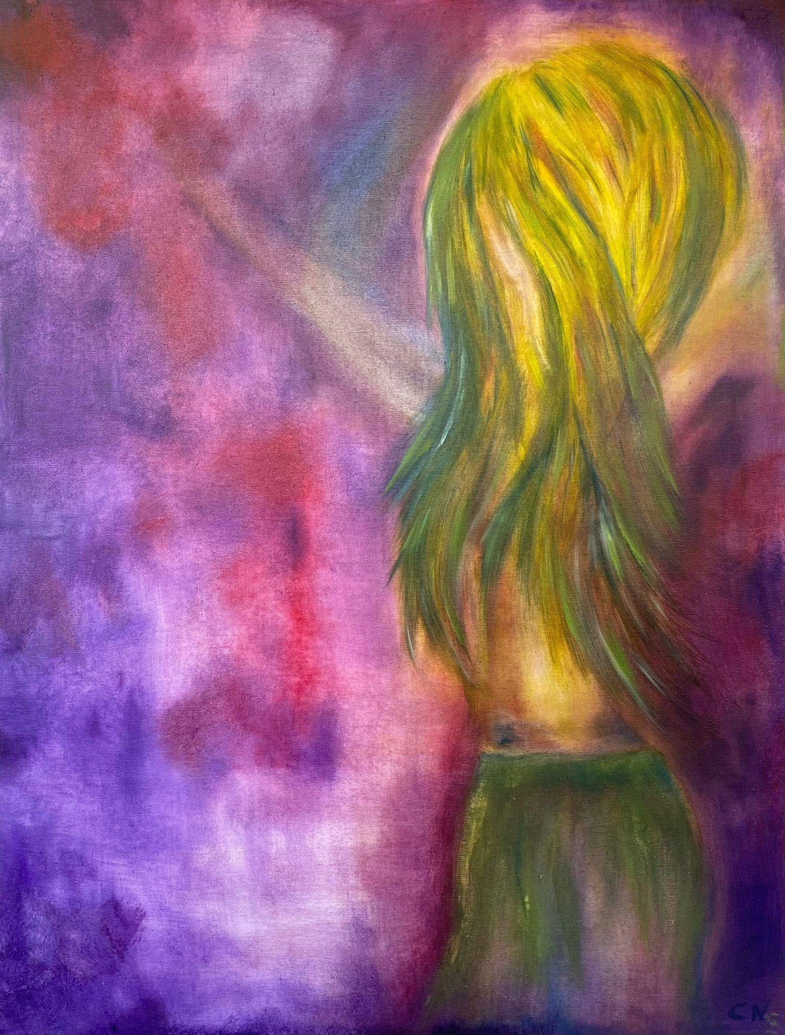 Falò - olio su tela - 80x90