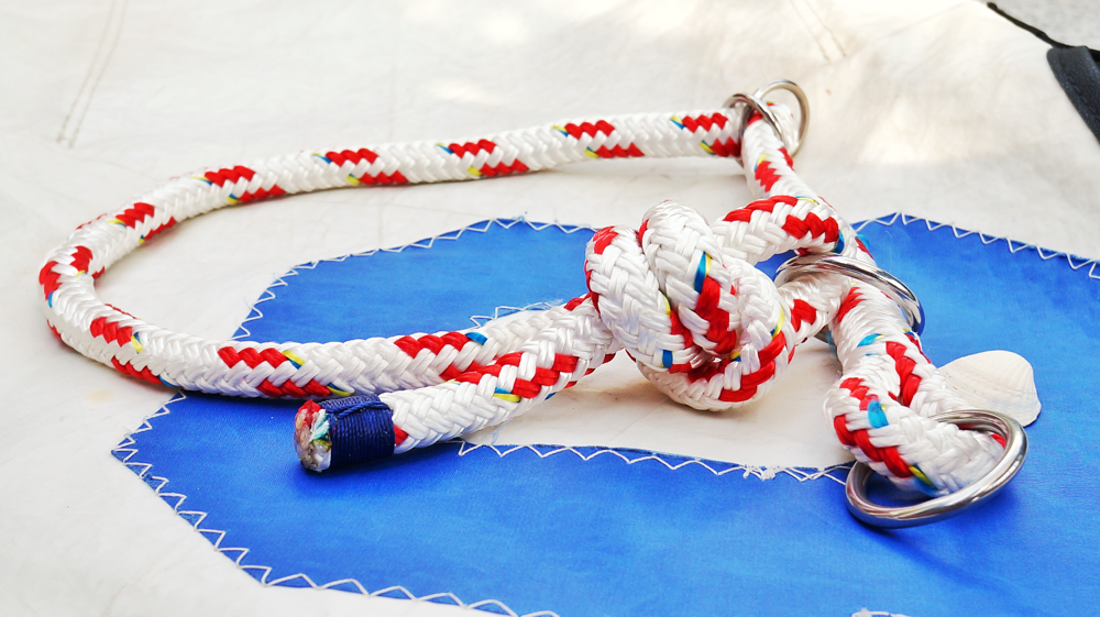 'Classic' Collar-Model (rope sheet type Classic-Line Tradition, red-white), 10 mm diameter