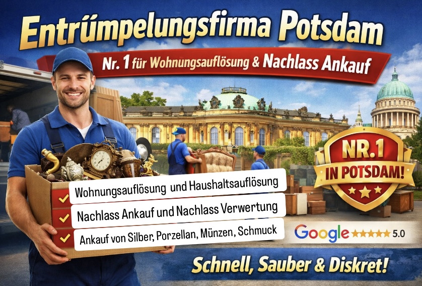 Wir sind professionelle Entrümpelungsfirma in Potsdam.