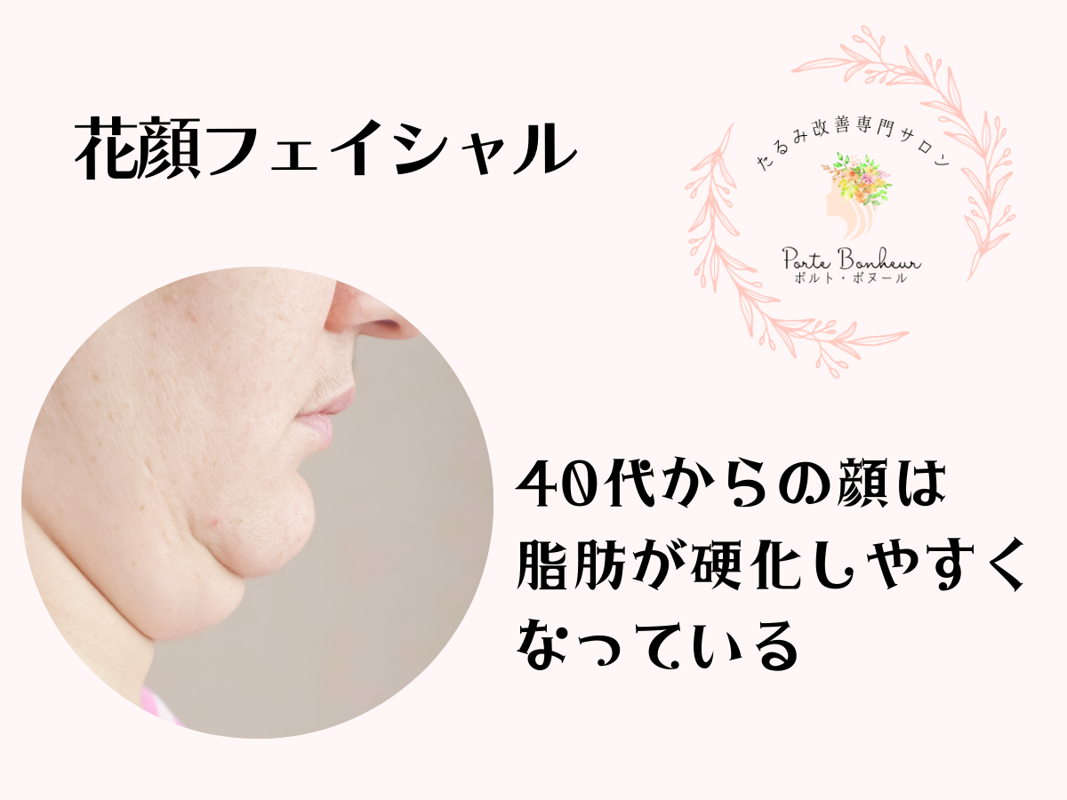 40代からの顔は脂肪が硬化しやすくなっている