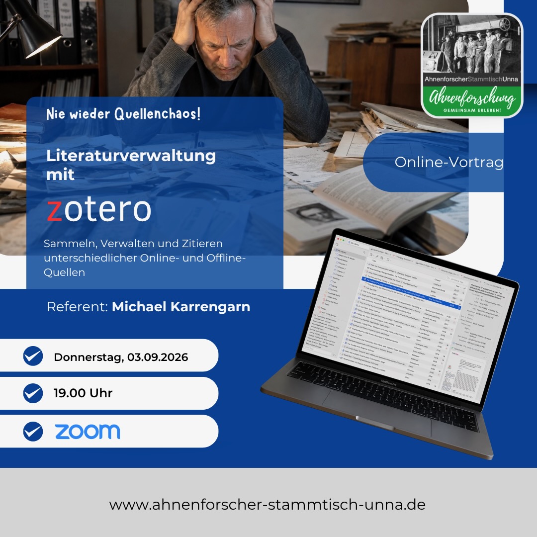 Online-Vortrag "Literaturverwaltung mit Zotero" am 03.09.2026