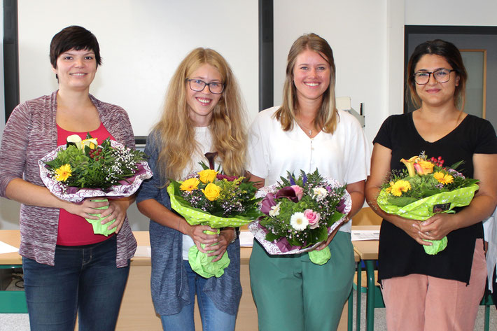 Gehören jatzt dazu: v.l.: Magdalena Kmiecik, Christina Böhm, Viktoria Zuravkina und Barcu Usta.