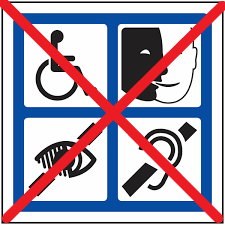 non accessible aux handicape Le site ne permet pas l'accès aux handicapes (Zone inondable soumis à une évacuation avec fléchage et information sonore et pente supérieur à 10 %).