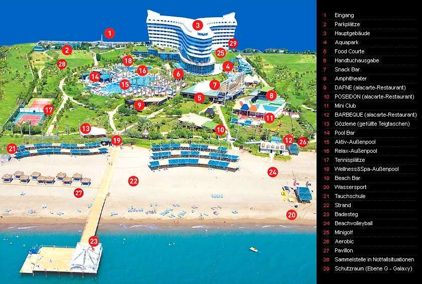 Concorde De Luxe Resort Hotel Lageplan