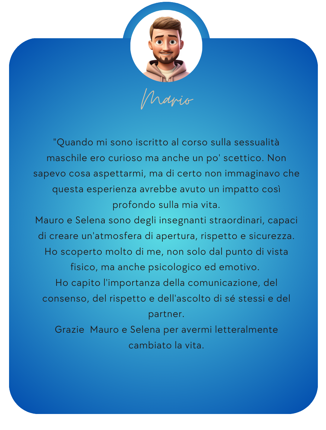 Recensione percorso individuale Tantra Temple Academy - Testimonianza di crescita personale - Trasformazione e connessione profonda - Recensione allievo - Esperienze di consapevolezza