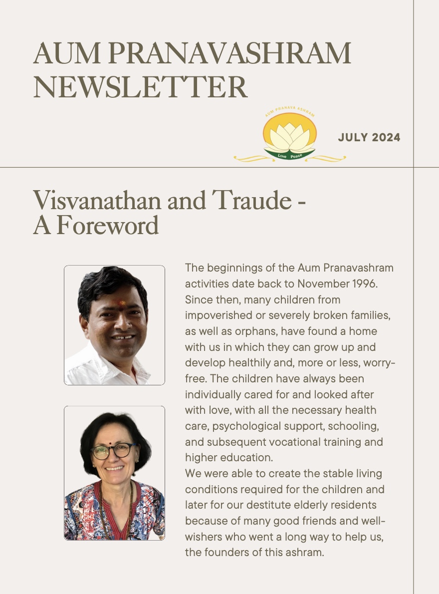 Aum Pranavashram Newsletter July 2024
