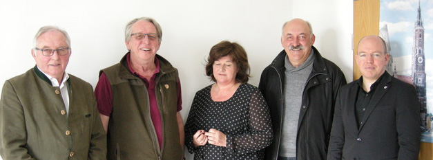 Bürgermeister Sebastian Satzl, Franz Drachenberg, Anna Heidenreich, Johann Rauch, Bürgermeister Andreas Horsche