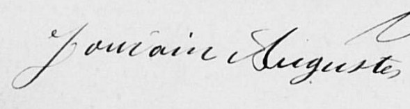 Signature d'Auguste JOURDAIN, en 1902