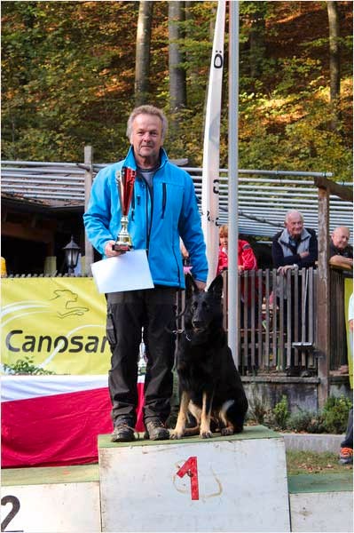 Martin Baueregger mit Cara vom Sulzachgrund IPO3 Rang 1