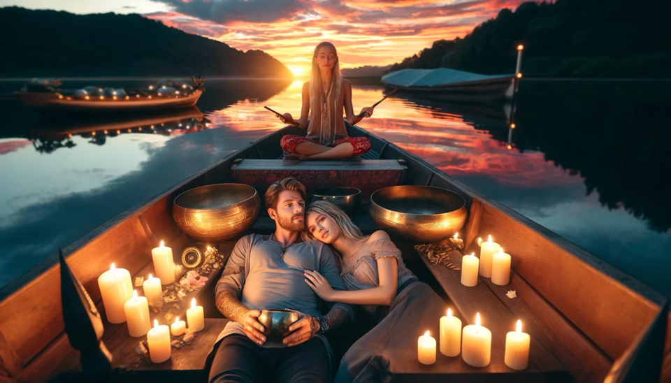 Sound Healing auf dem Boot Schweiz, Klangbad auf dem Wasser, romantische Geschenkidee