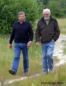 Jörg Pape, Kreisvorsitzender des NABU-Köln und Dr. Wolfgang Kemmer auf gemeinsamen Weg für den Naturschutz