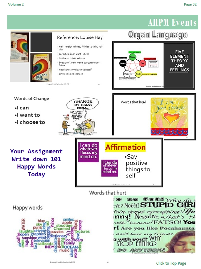 APHM Members Quarterly Meeting, July 2018: Organ Language, second page