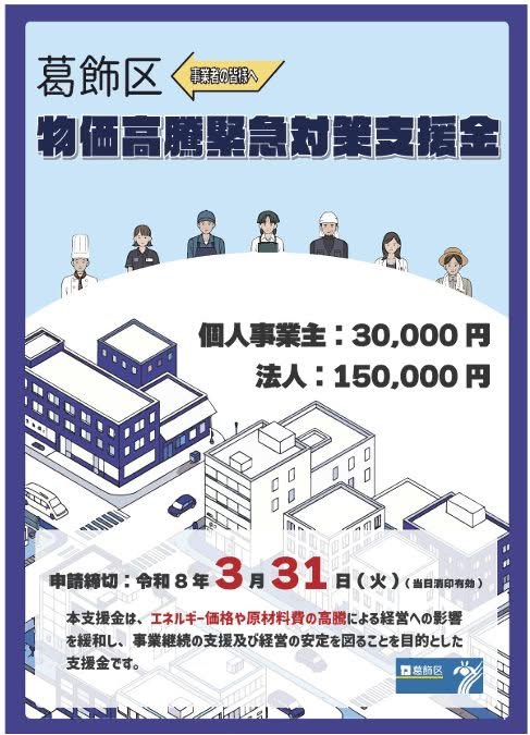 葛飾区限定物価高騰緊急対策支援金