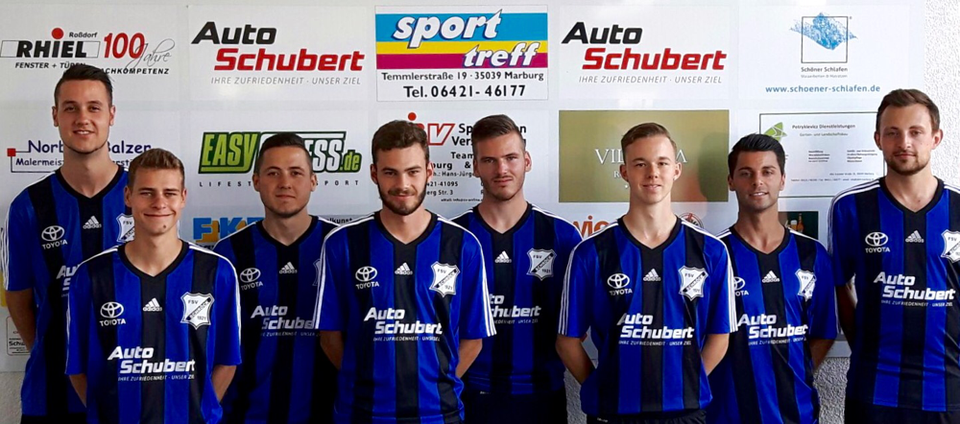 von links: Yannik Gnau, Tim Schäfer, Fitim Braha, Janis Walther, Marius Pfeiffer, Marcel Schmitt, Alban Ademi, Pascal Breitenmoser