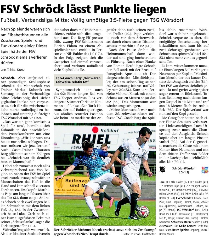 Das Resümee Aus Der Presse Fsv Schroeckde