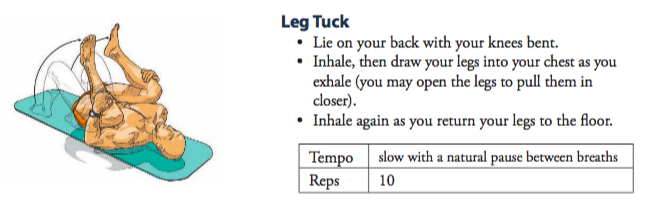 illustration of how to perform a leg tuck