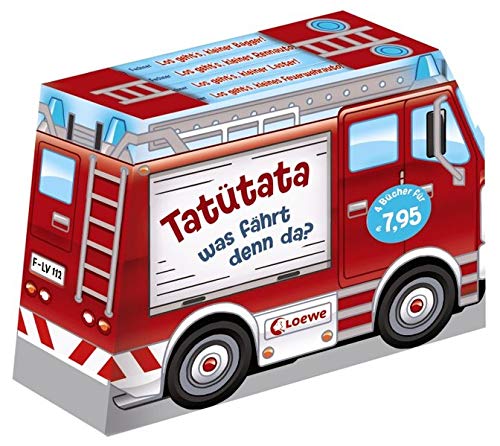 Tatütata - was fährt denn da? - Schuber mit 4 einzelnen Pappbilderbüchern 'Coole Fahrzeuge' - von Tanja Fechner, erschienen 2015 im Loewe Verlag