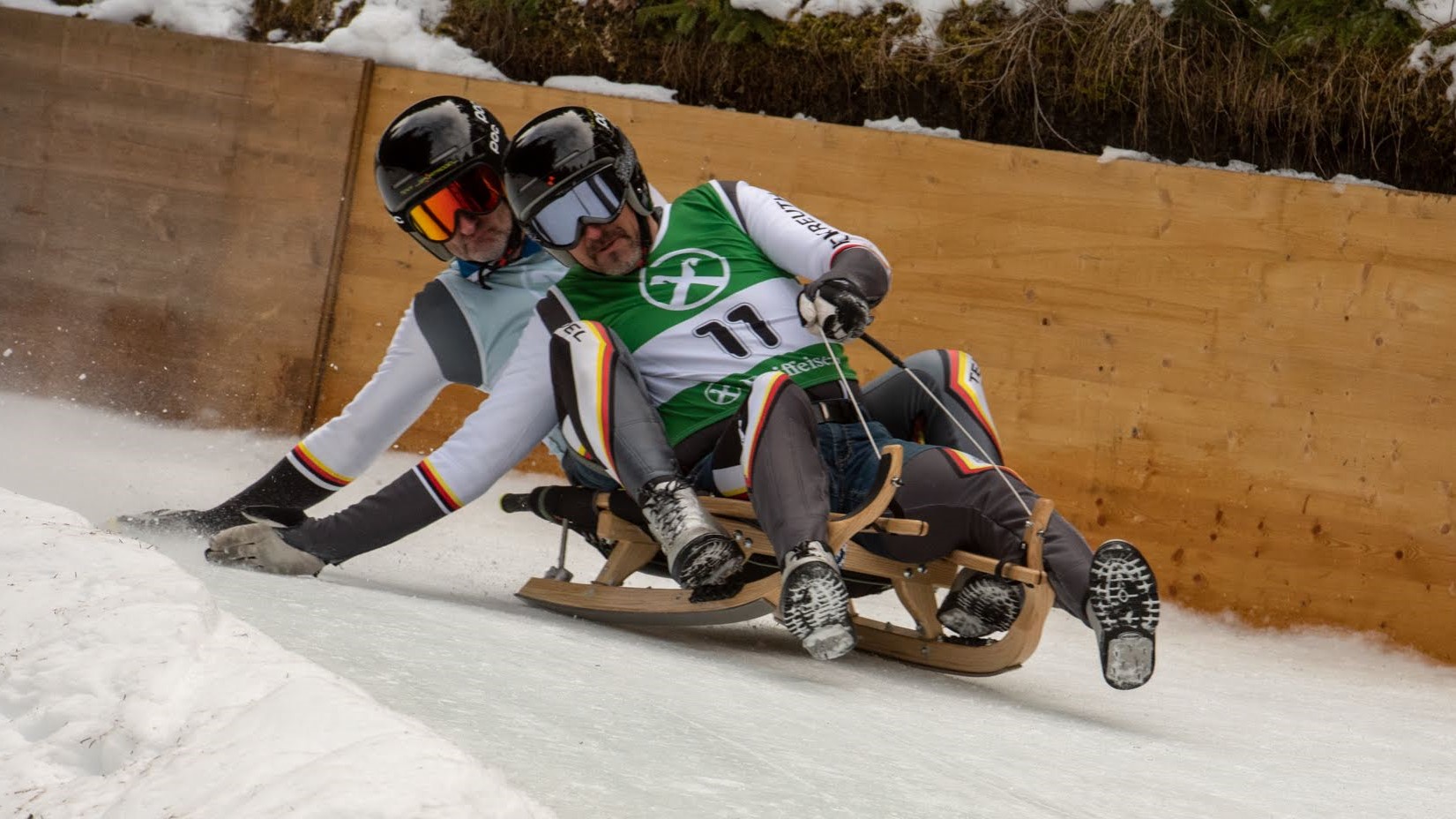 Hautz Michi / Schwaller Alex beim GP 2020 in Olang.  Bildquelle: www.sportrodeln.it