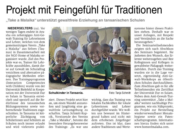Gewaltfreie Erziehung an Schulen in Tansania – ein Projekt mit Feingefühl für Traditionen