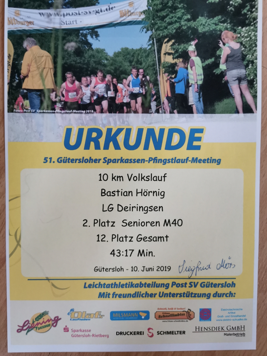 Pfingstlauf Gütersloh 10.06.2019
