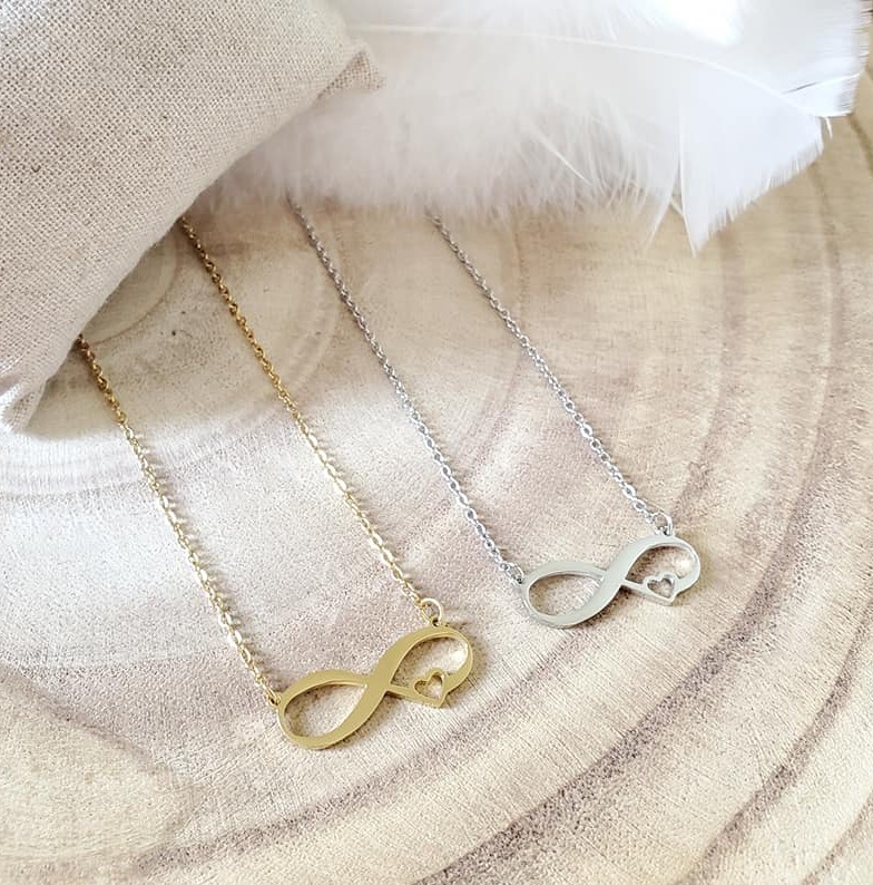Collier huit de l'infini acier inoxydable pour femme Budget Beauté