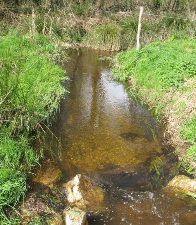 Dépot de galets et amont du seuil en pierre et en bois