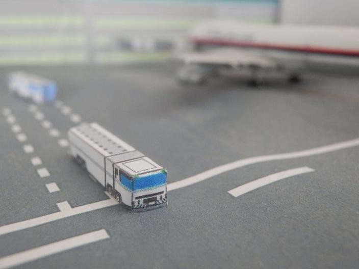 papercraft airport diorama