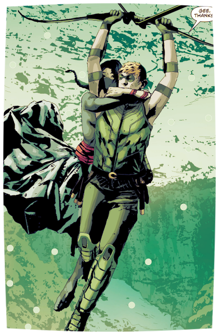Green Arrow salvando a Shado