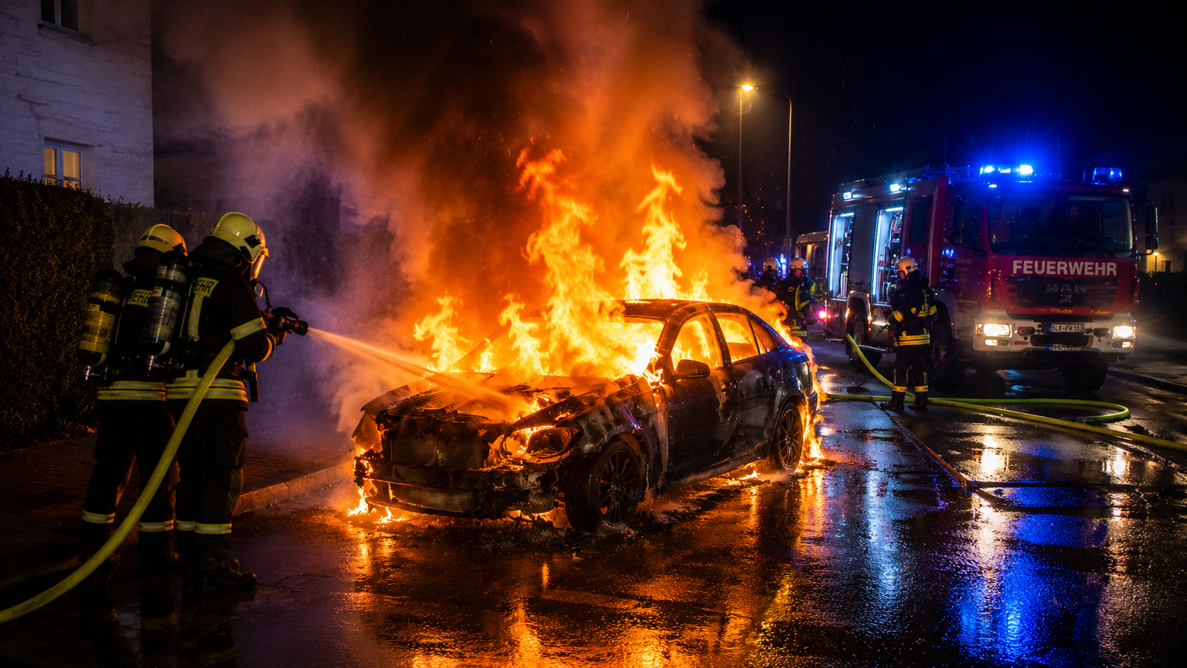 Wieder brannte ein PKW in Bernburg
