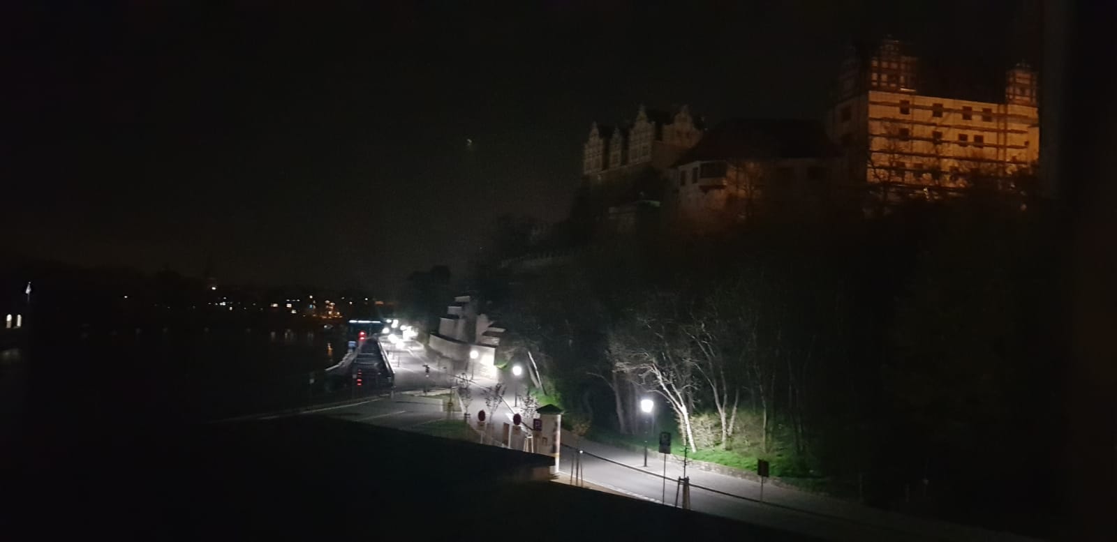 Schloss Bernburg ohne Beleuchtung