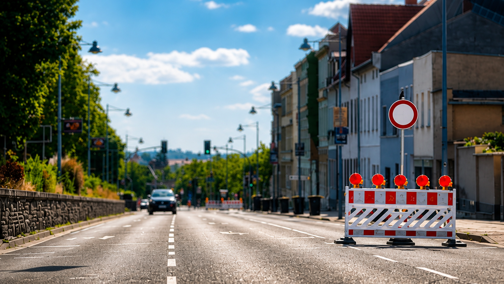 Wochenlange Sperrung der Parkstraße in Bernburg – Umleitung eingerichtet