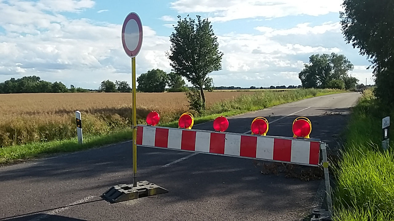 Straßensperrungen und Umleitungen im Salzlandkreis