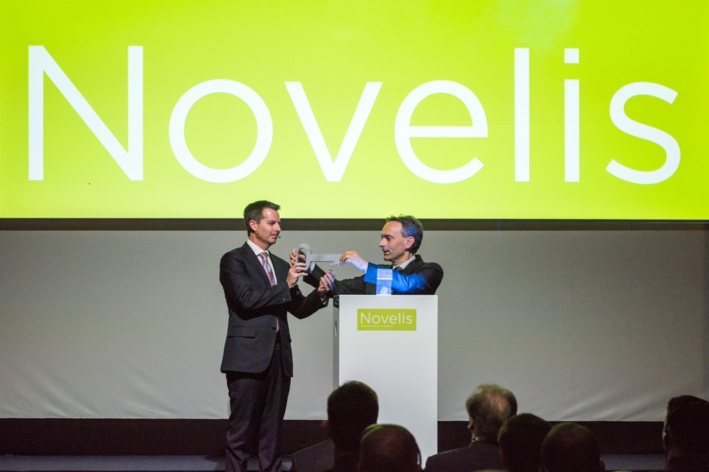 Steve Fisher, President and CEO of Novelis & Erwin Mayr, President of Novelis Europe_Grand Opening Automotive Heat Treatment Line